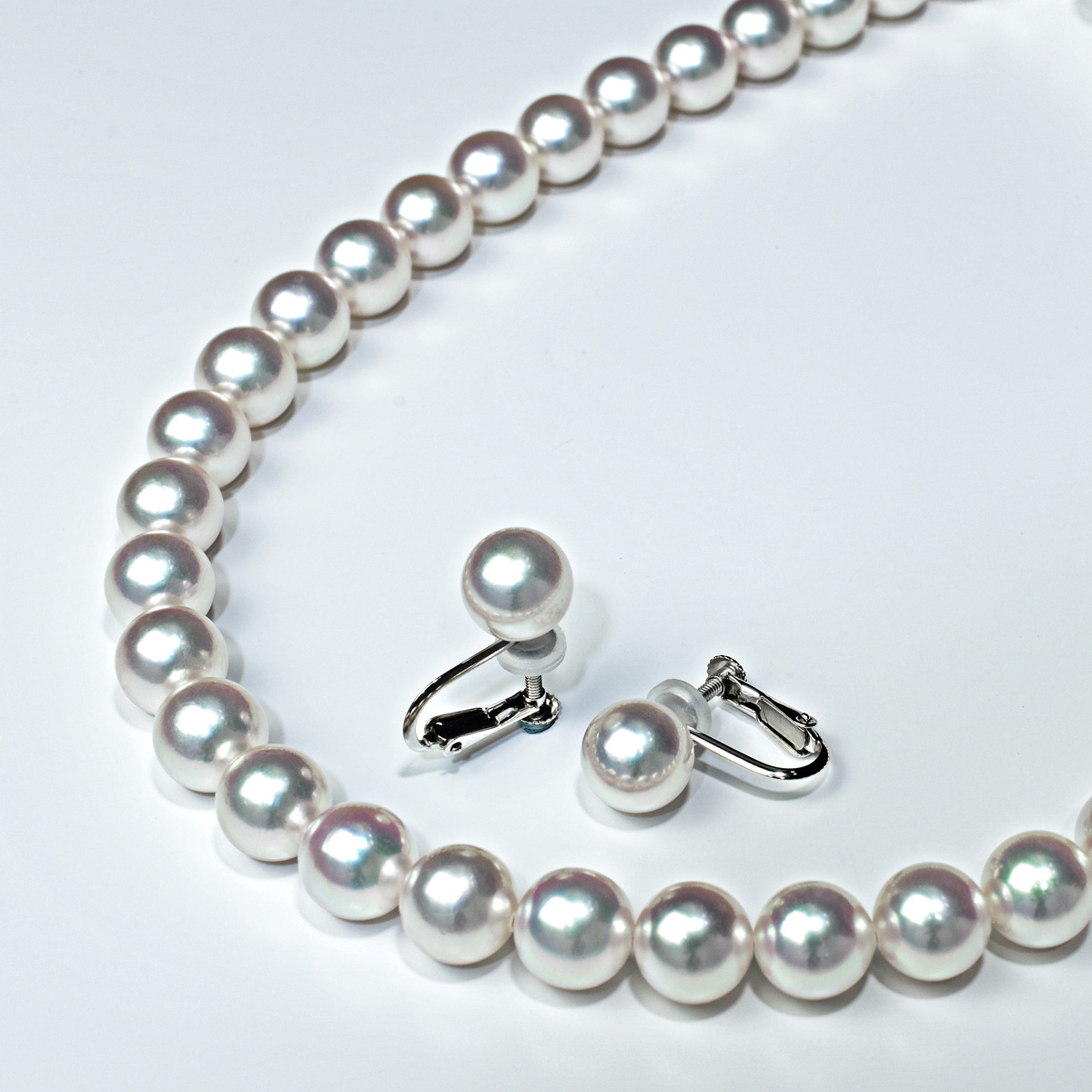 オーロラ天女 花珠真珠ネックレスセット（8-8.5ミリ 無調色タイプも有）2枚目