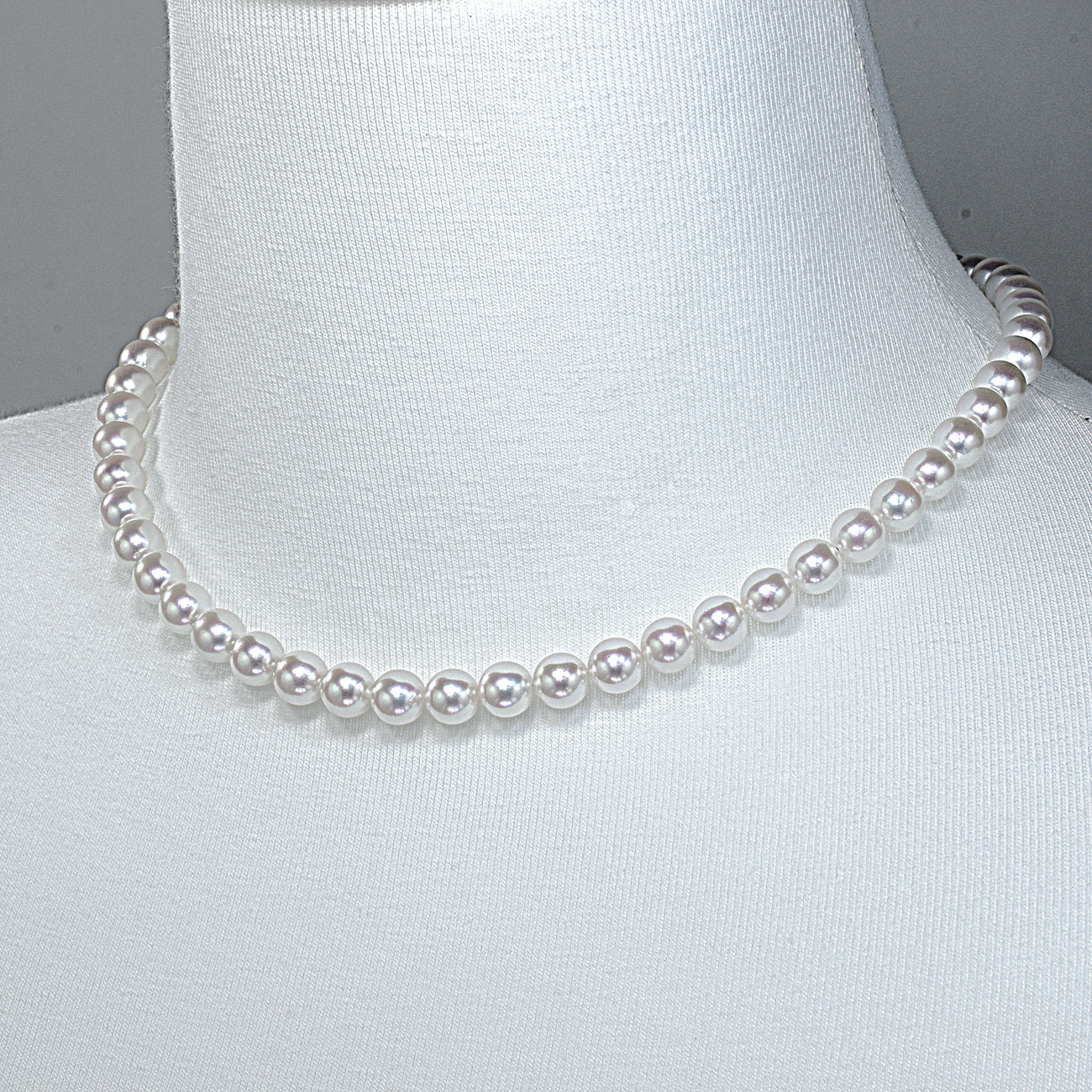 オーロラ花珠真珠ネックレスセット（7-7.5ミリ 色の選択可能・特選品）4枚目