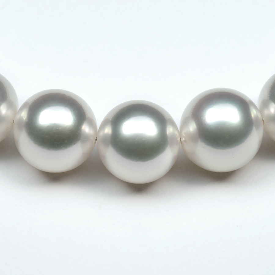 オーロラ花珠真珠ネックレスセット（9.5-10ミリ 色の選択可能・特選品 