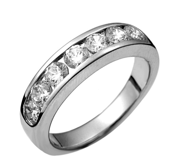 最上級　Ｄ～Ｆカラー／ＶＳクラス エタニティリング（合計1ctup ７石全てＶＳクラス）6枚目