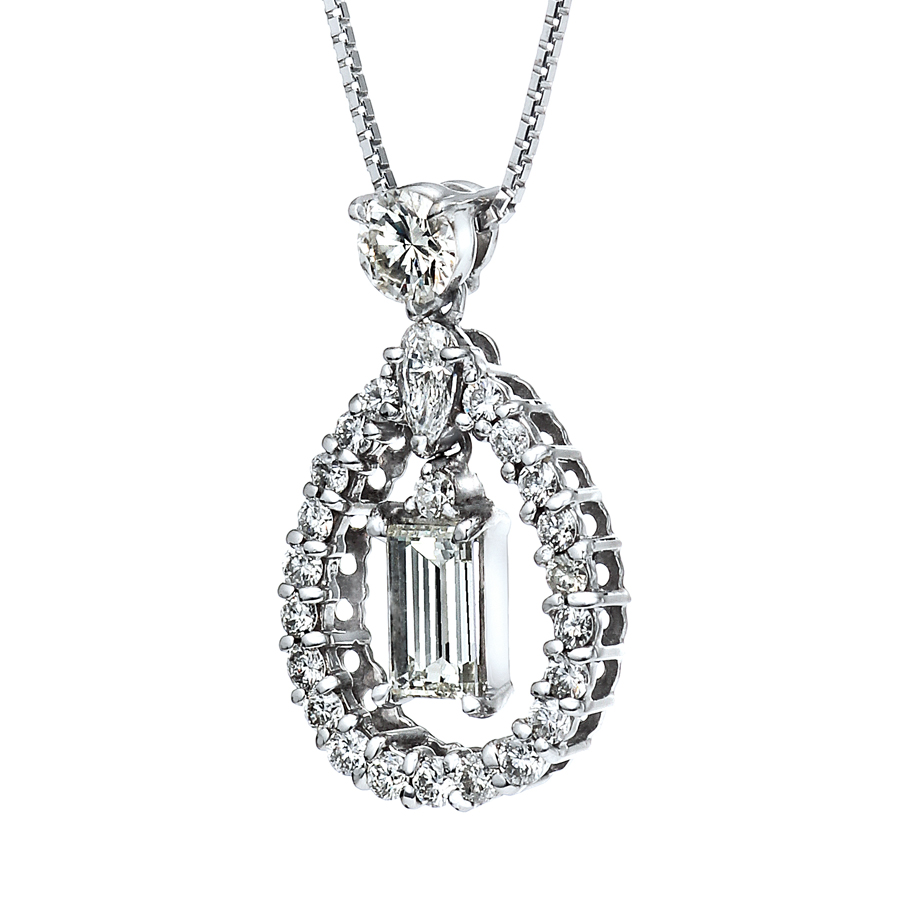 K18WG ダイヤペンダント 合計1.49ct VS-1クラス Kカラー（中石 0.491ct・脇石 1.0ct）5枚目