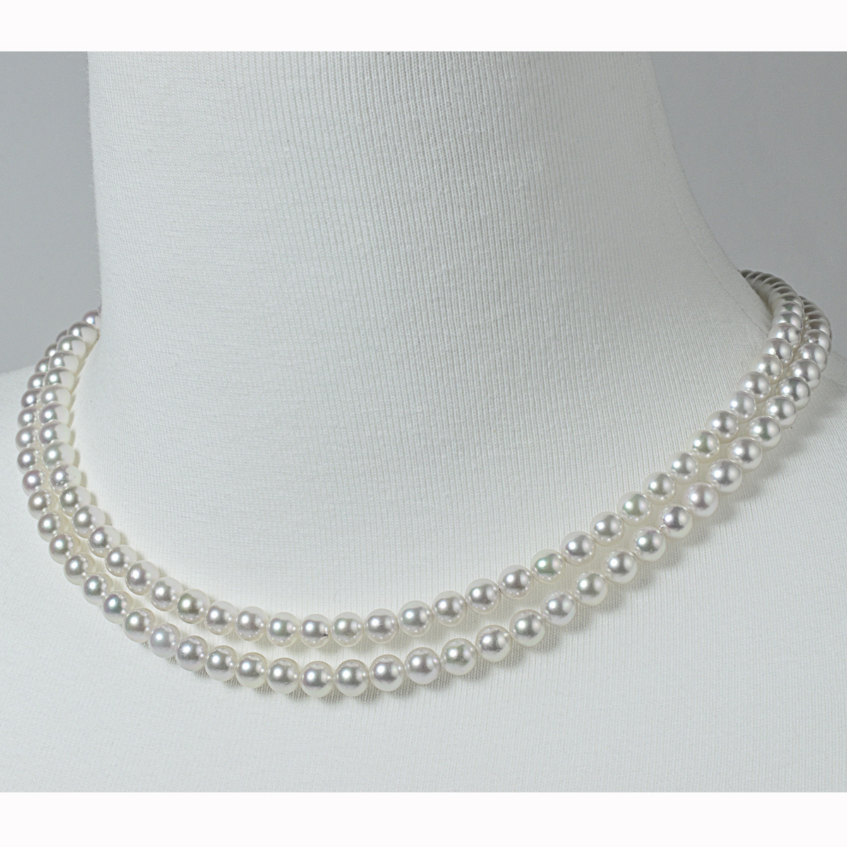 5.5ミリ・アコヤ真珠・ベビーパール・ネックレス・80cm・ラウンド系（5.5～6ミリ・ホワイトピンク） | 真珠卸 ダイヤモンド直輸入 光栄