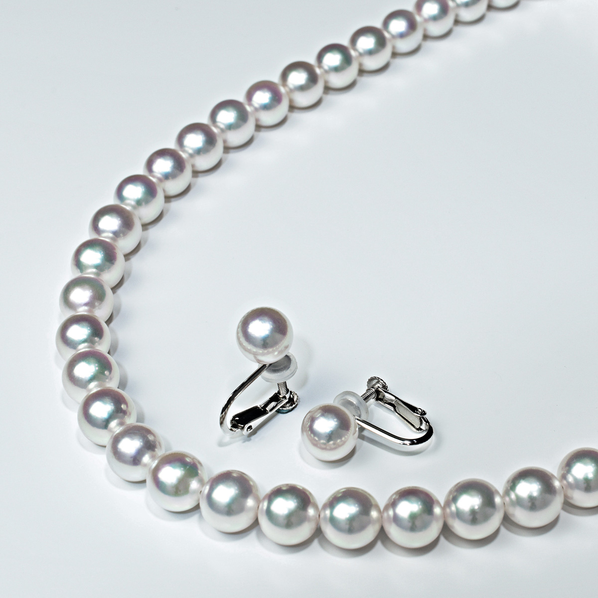 オーロラ天女 花珠真珠ネックレスセット（7.5-8ミリ 色の選択可能）2枚目