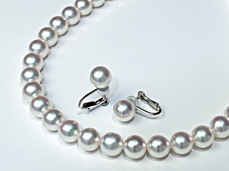 オーロラ天女 花珠真珠ネックレスセット[無調色タイプも有]（8-8.5ミリ 色の選択可能）