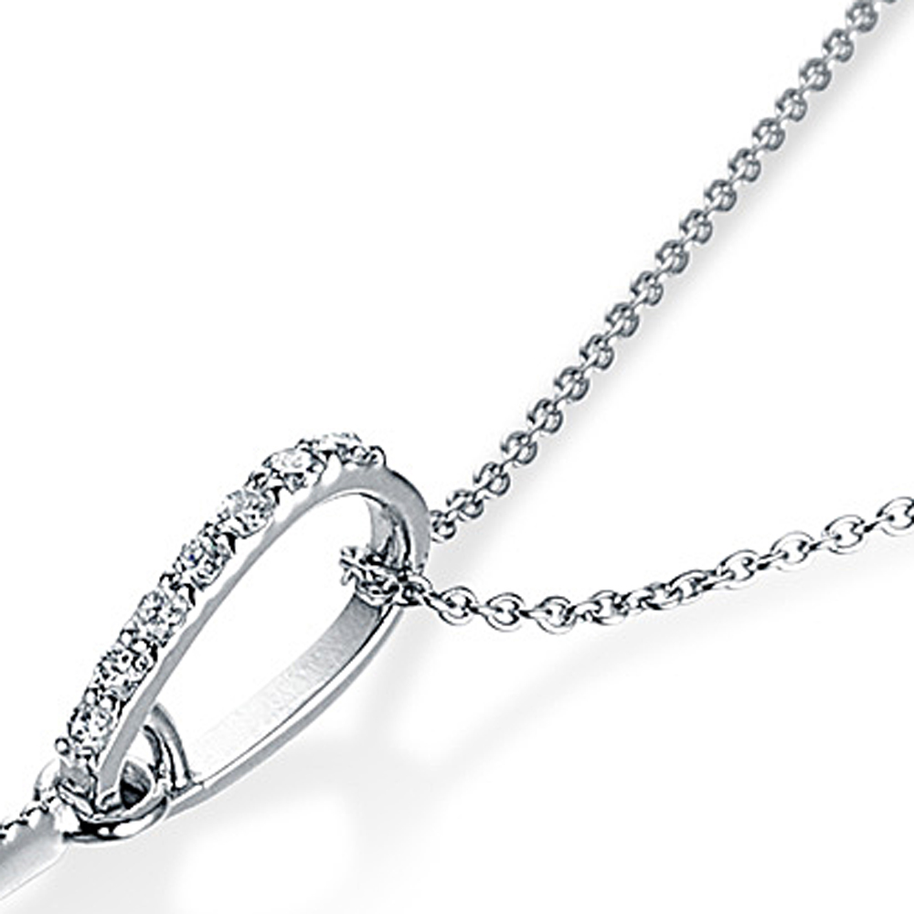 プラチナ ダイヤモンド ネックレス スパークスター 縦横サイズ55ミリ×18ミリ（合計0.64ct）8枚目