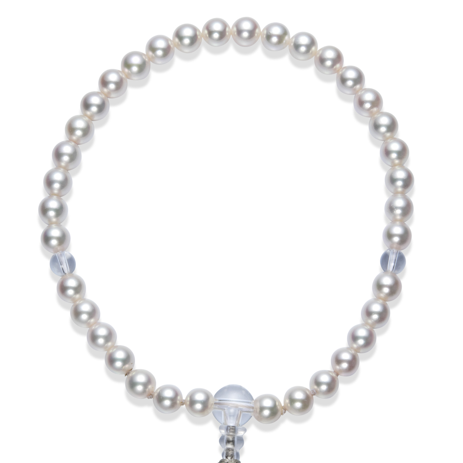 あこや本真珠 特選 数珠(念珠)（7-7.5ミリ・グレー） | 真珠卸
