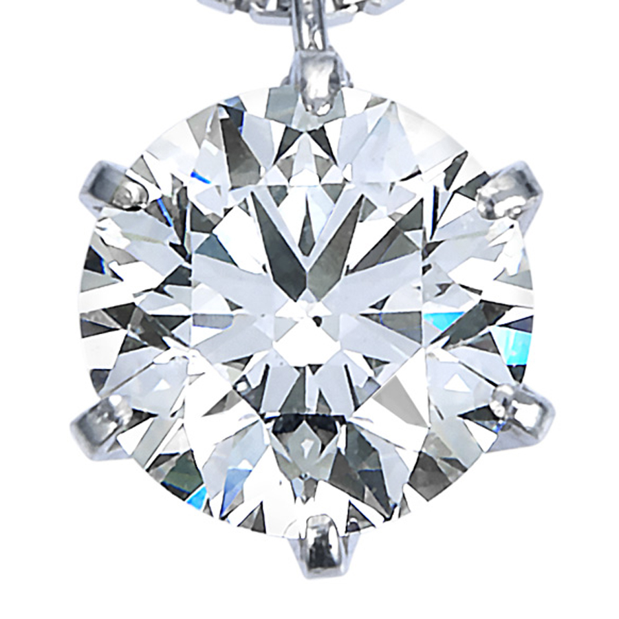 プラチナ製ダイヤモンド ペンダントネックレス（0.550ct 中央宝石研究 