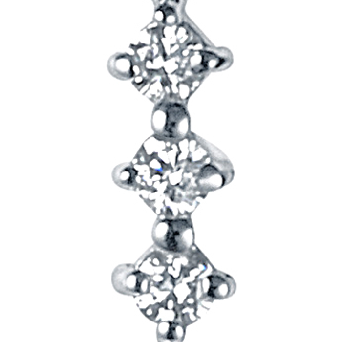 プラチナ製 オーロラ花珠真珠 ダイヤモンド ピアス 8-8.5ミリ 合計0.12ct3枚目