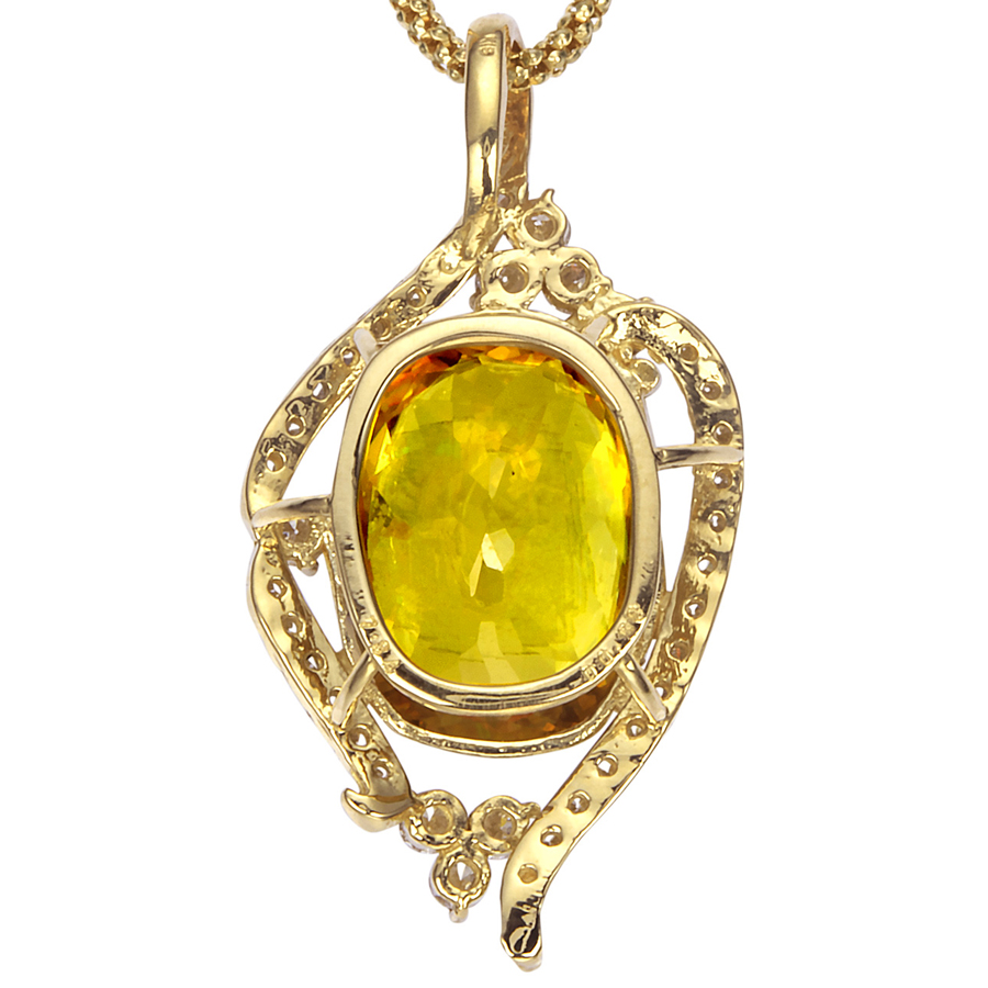 K18 スフェーン ダイヤモンド ネックレス(S10.86ct D0.40ct)7枚目