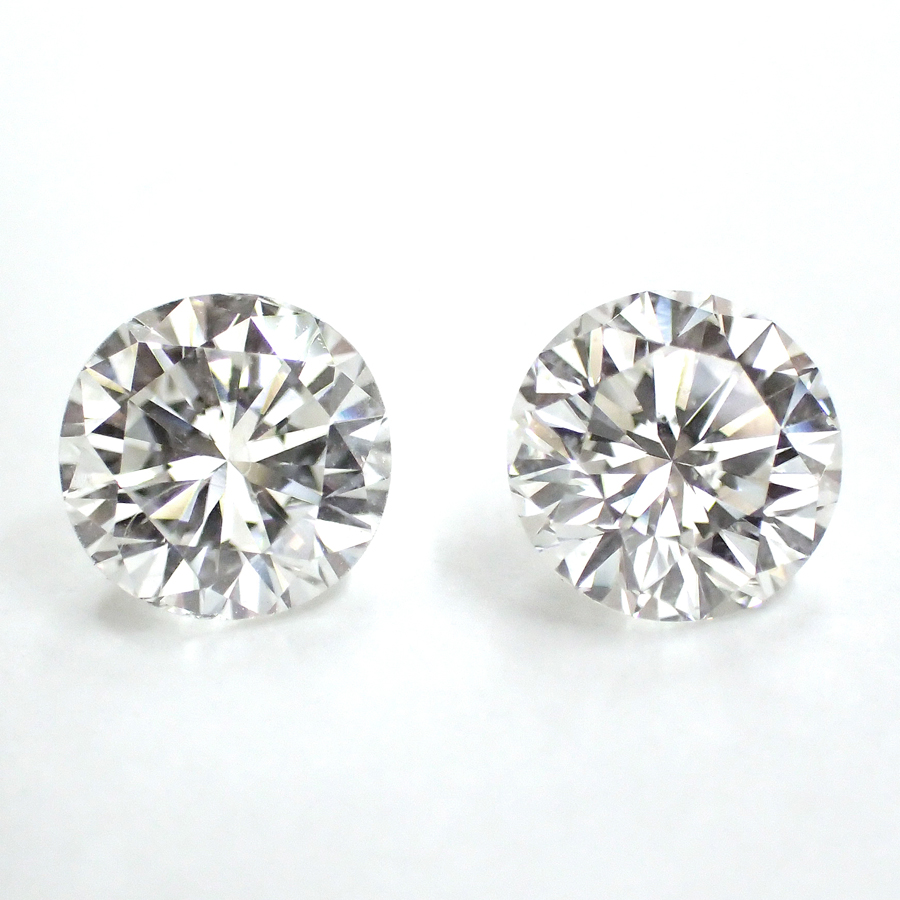 ペアダイヤルース ピアス用(枠加工込み)（1.068ct(0.543ct/0.525ct)・H・VS-1・GOOD/H・SI-1・VERYGOOD）4枚目