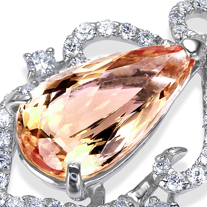 プラチナ インペリアルトパーズ ダイヤモンド ネックレス（IT 2.66ct D 