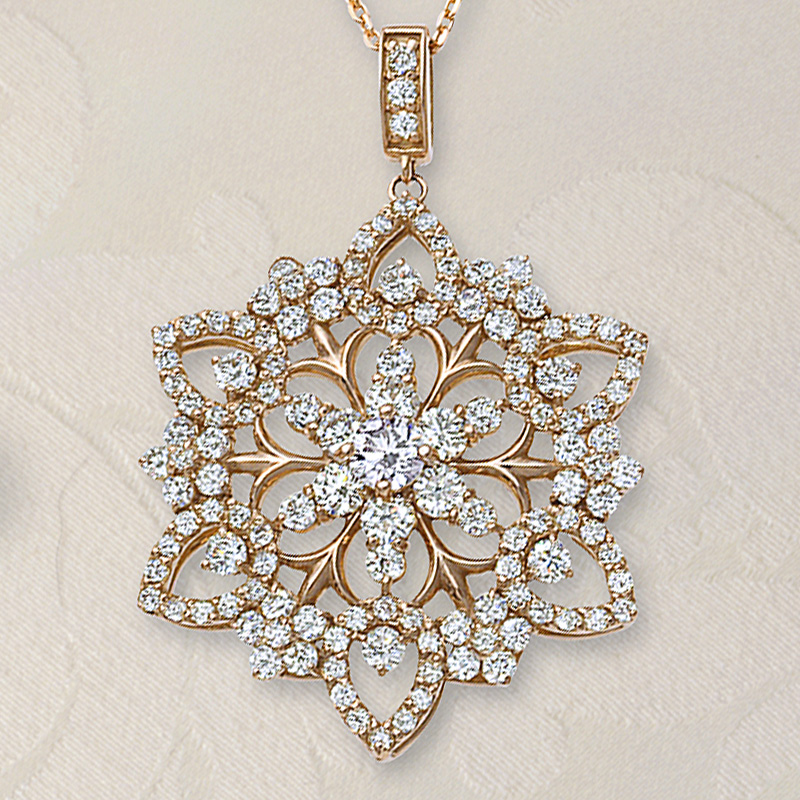 K18ピンクゴールド ダイヤモンドネックレス（PD 0.137ct D 1.25ct・LIGHT PINK/I1）7枚目