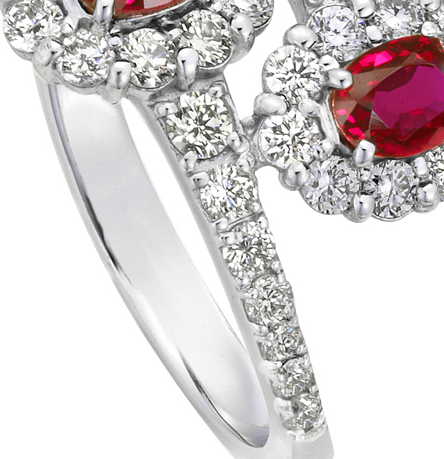 プラチナ ルビー ダイヤモンド リング トワエモア (R0.27ct R0.28ct D0.65ct・非加熱 ピジョンブラッド)9枚目