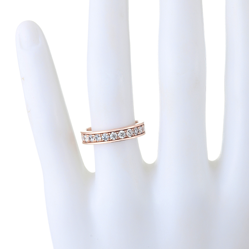K18ピンクゴールド ダイヤモンド エタニティリング （合計1.0ct・ハート＆キューピッド）10枚目