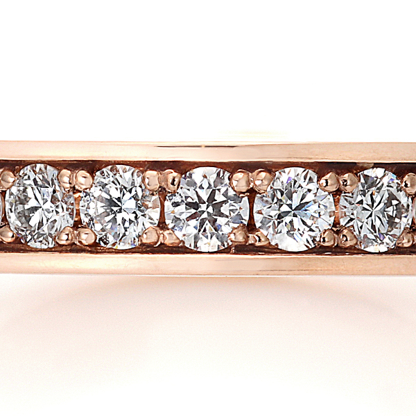 K18ピンクゴールド ダイヤモンド エタニティリング （合計1.0ct・ハート＆キューピッド）2枚目