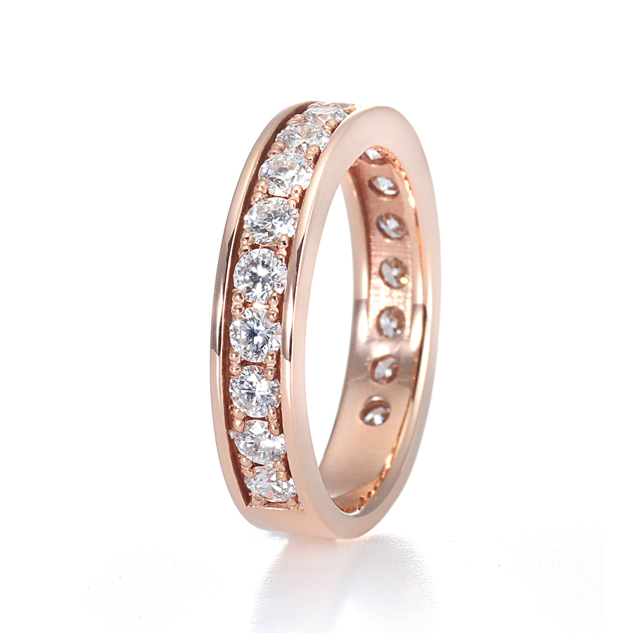 K18ピンクゴールド ダイヤモンド エタニティリング （合計1.0ct・ハート＆キューピッド）5枚目