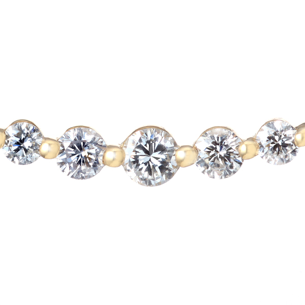 ダイヤモンド ライン ネックレス（合計1.0ct・K18イエローゴールドタイプ）3枚目