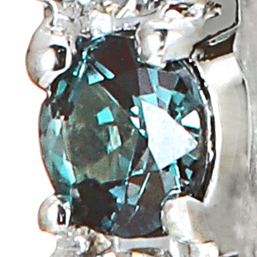 プラチナ アレキサンドライト ダイヤモンド ペンダントネックレス（AL0.28ct D0.18ct）6枚目