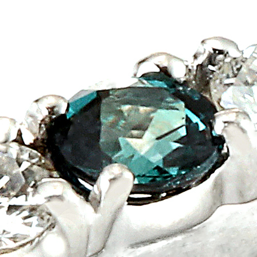 プラチナ アレキサンドライト ダイヤモンド ペンダントネックレス（AL0.28ct D0.18ct）7枚目