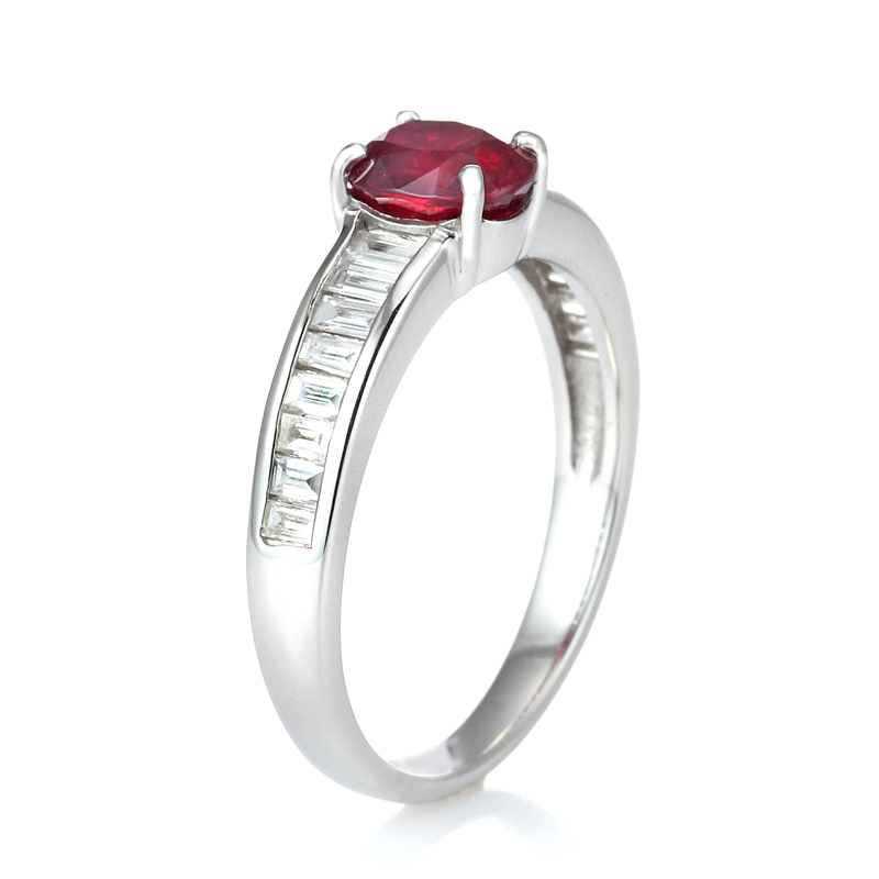 プラチナ ルビー ダイヤモンド リング（R1.07ct D0.37ct・非加熱 ピジョンブラッド）6枚目
