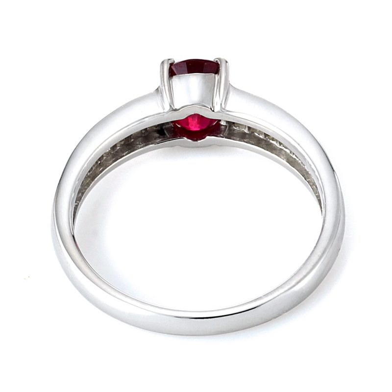 プラチナ ルビー ダイヤモンド リング（R1.07ct D0.37ct・非加熱 ピジョンブラッド）9枚目