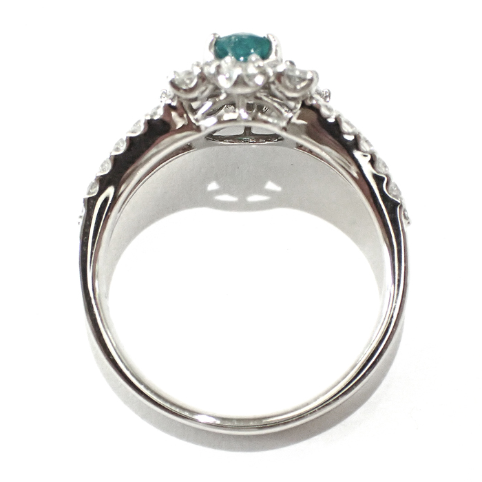プラチナ パライバトルマリン リング（PA0.54ct D0.70ct・ブラジル産　最上級）6枚目