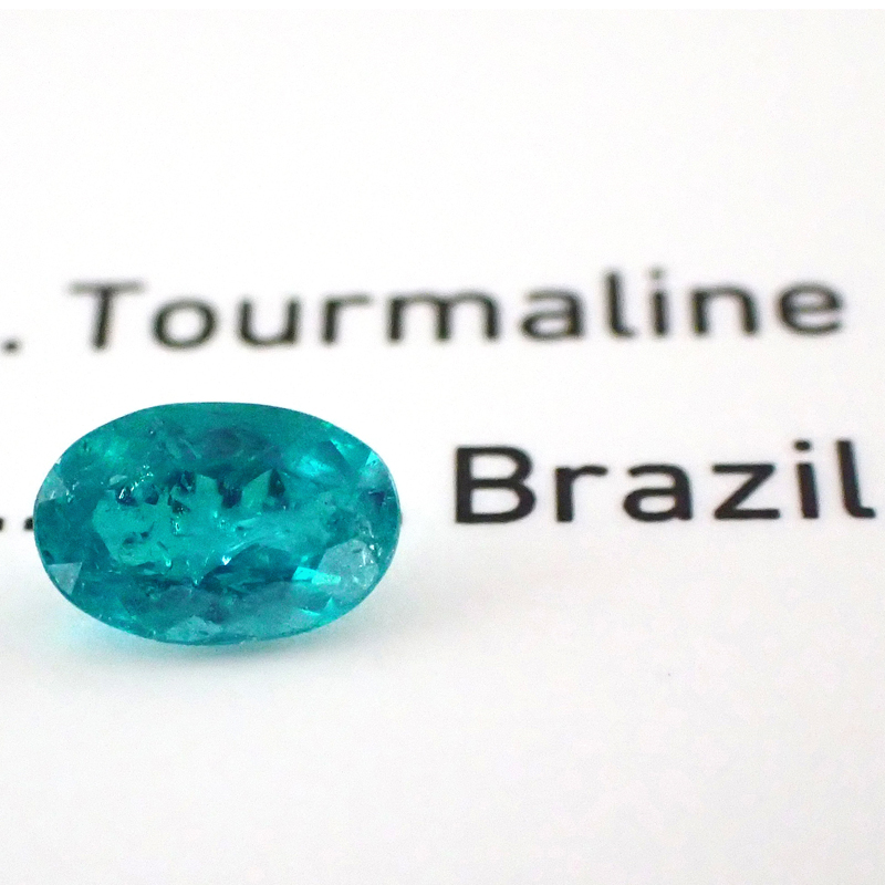 プラチナ パライバトルマリン リング（PA0.54ct D0.70ct・ブラジル産　最上級）9枚目