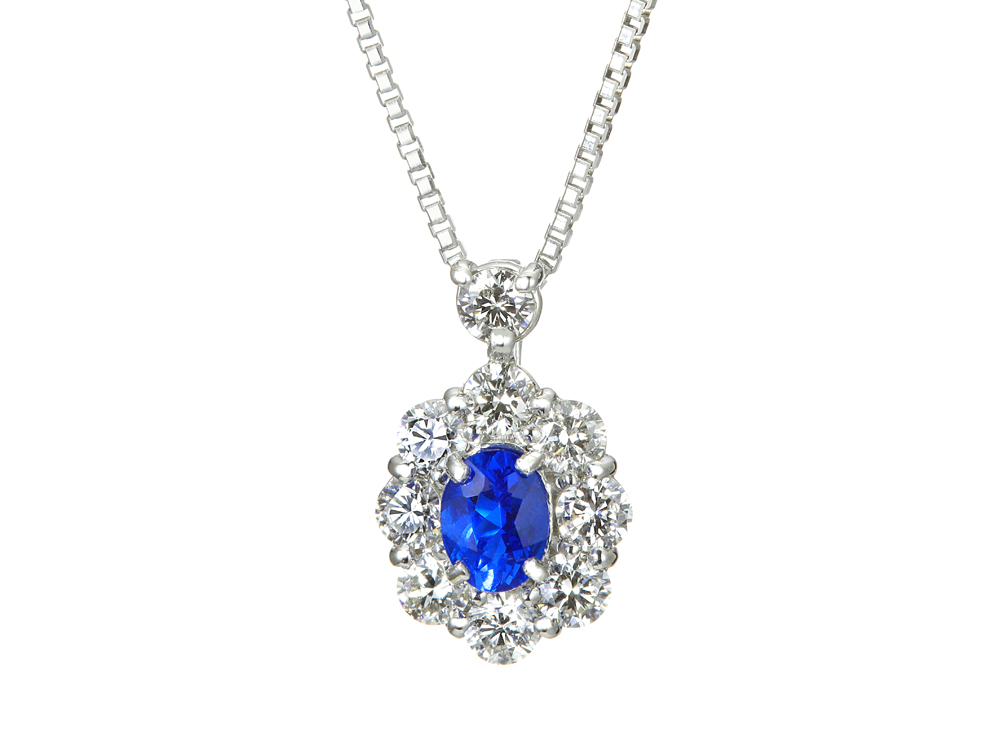 プラチナ アウイナイト ダイヤモンドネックレス（HA0.08ct D0.20ct）