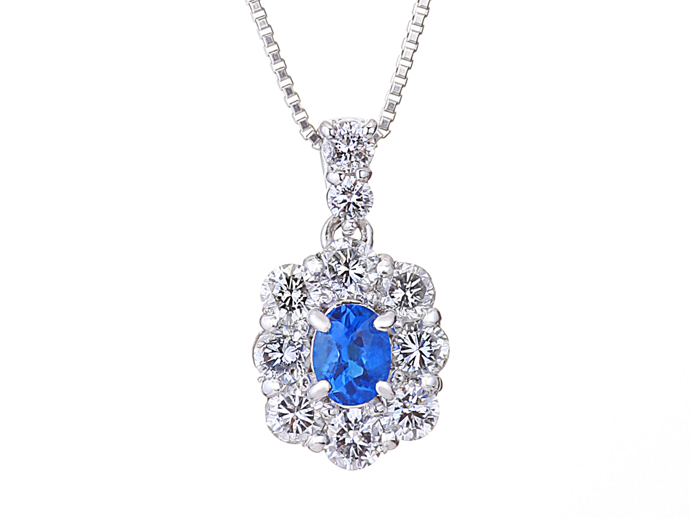 プラチナ アウイナイト ダイヤモンドネックレス（HA0.12ct D0.39ct）