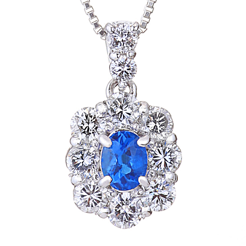 プラチナ アウイナイト ダイヤモンドネックレス（HA0.12ct D0.39ct）2枚目
