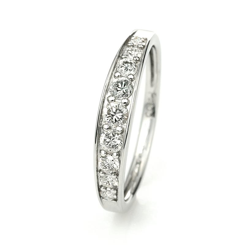 プラチナ製　エタニティリング 9石（合計0.3ct・SIクラス）4枚目