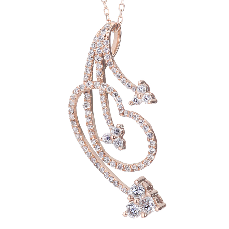 K18PG ダイヤモンド ネックレス（D1.0ct）3枚目