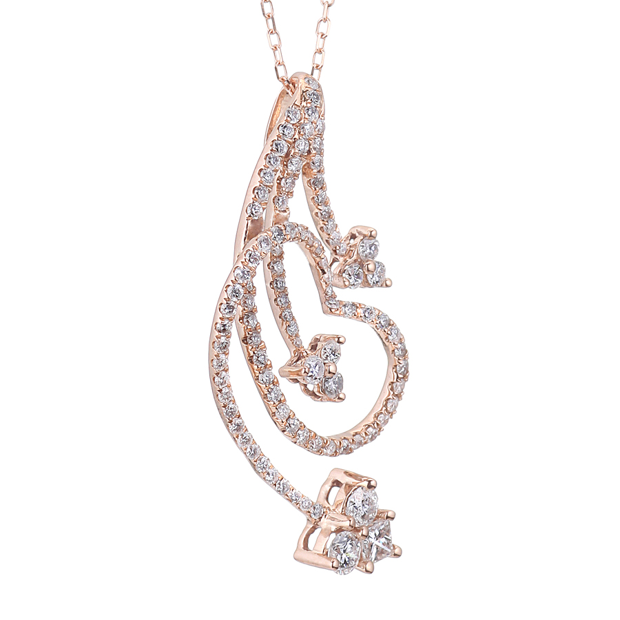 K18PG ダイヤモンド ネックレス（D1.0ct）4枚目