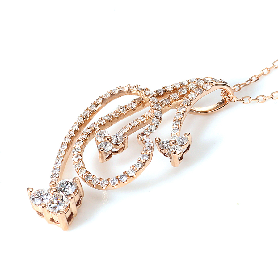 K18PG ダイヤモンド ネックレス（D1.0ct）5枚目