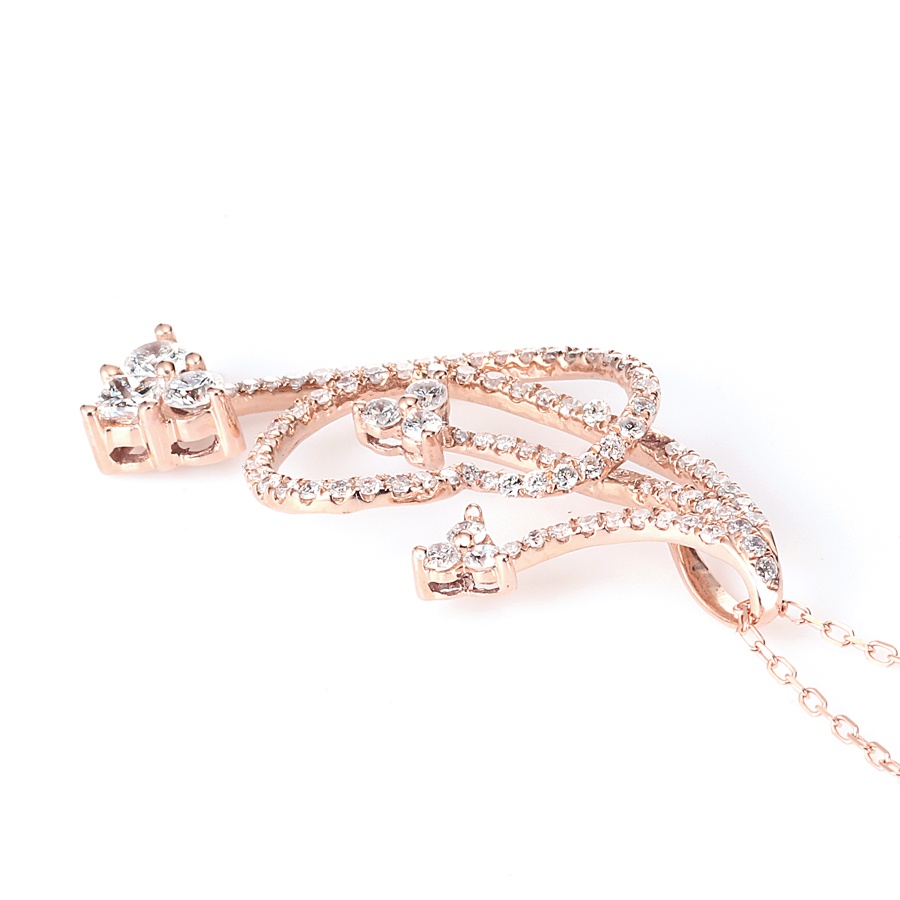 K18PG ダイヤモンド ネックレス（D1.0ct）6枚目
