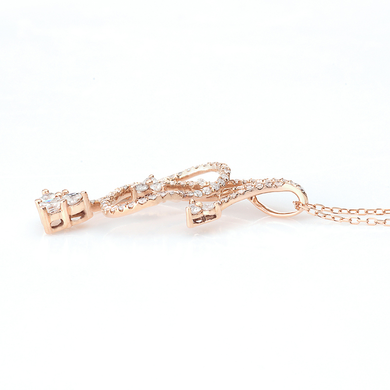 K18PG ダイヤモンド ネックレス（D1.0ct）7枚目