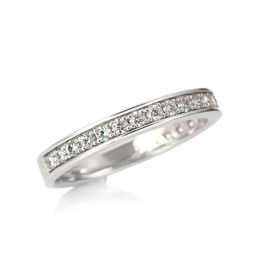 プラチナ ダイヤモンド エタニティリング H&C（金属色の変更可能）（合計0.3ct・ハート＆キューピッド）4枚目