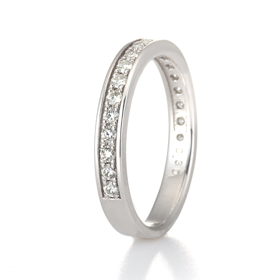 プラチナ ダイヤモンド エタニティリング H&C（金属色の変更可能）（合計0.3ct・ハート＆キューピッド）5枚目