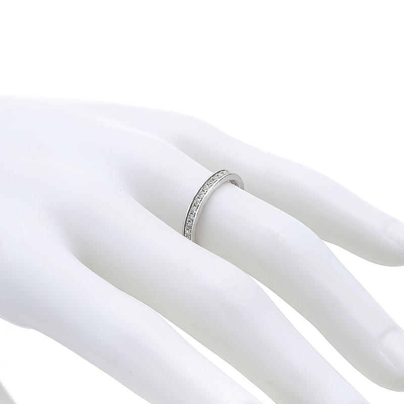 プラチナ ダイヤモンド エタニティリング H&C（金属色の変更可能）（合計0.3ct・ハート＆キューピッド）9枚目
