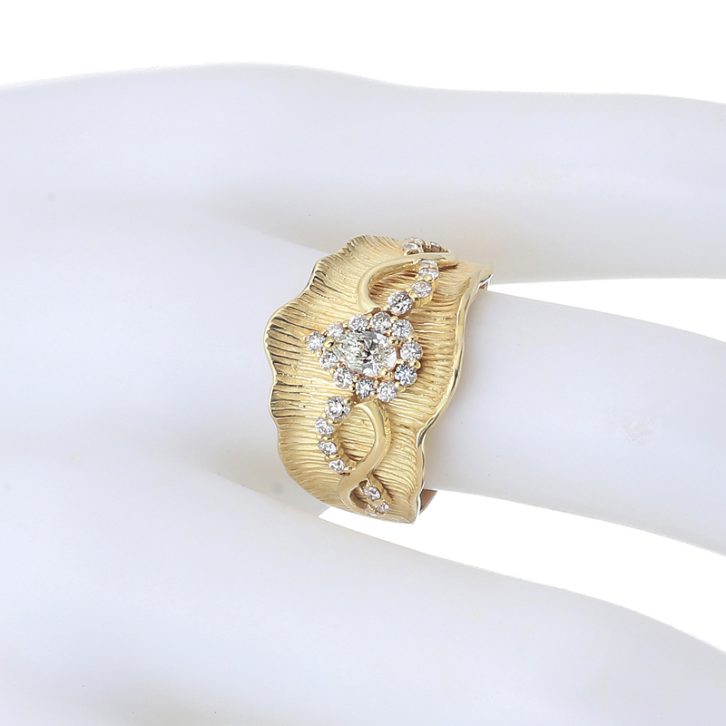 K18 ダイヤモンド リング D0.30ct D0.25ct 大きなサイズに対応可能（D0.30ct D0.25ct）10枚目