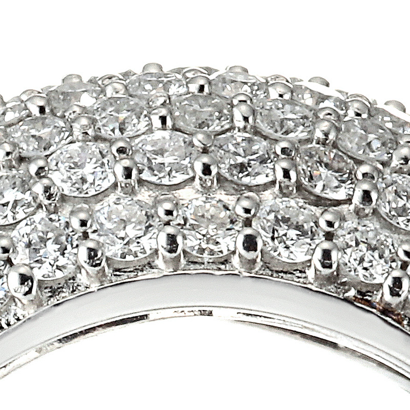 プラチナ パヴェ ダイヤモンド リング H&C（合計3.0ct・ハート＆キューピッド／Gカラー前後 SIクラス程度）8枚目
