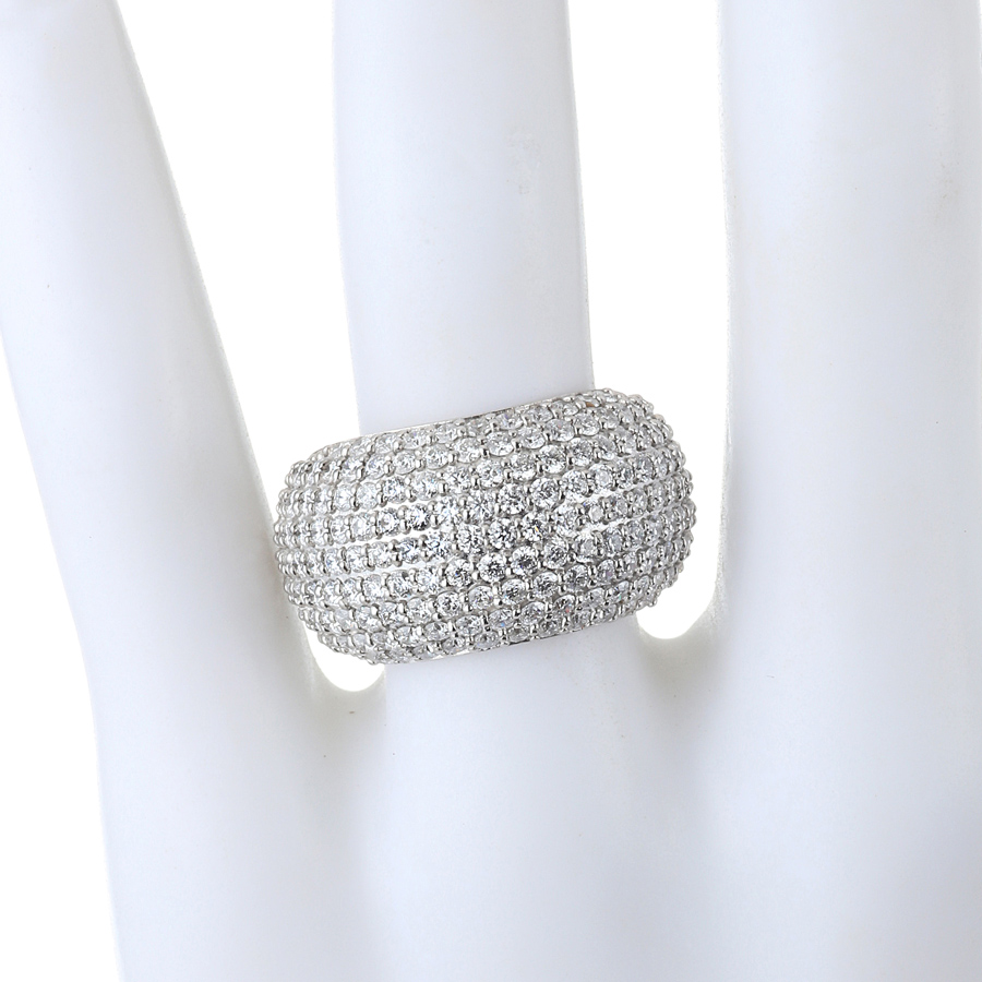 プラチナ パヴェ ダイヤモンド リング H&C（合計3.0ct・ハート＆キューピッド／Gカラー前後 SIクラス程度）9枚目