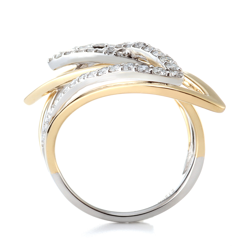 プラチナ K18YG ダイヤモンドリング（D0.65ct・最上級）8枚目