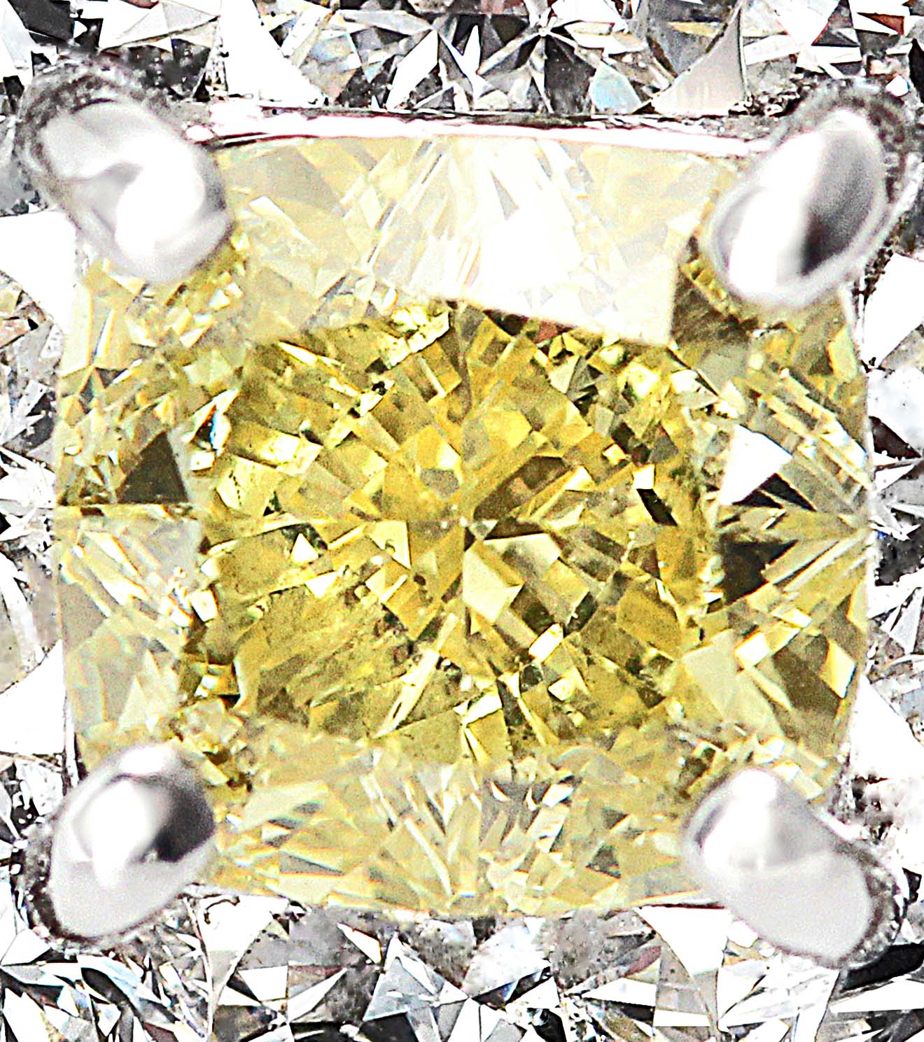 プラチナ ダイヤモンド リング FANCY INTENSE YELLOW  VVS-2（0.522ct 1.09ct・FANCY INTENSE YELLOW  VVS-2 天然色）3枚目
