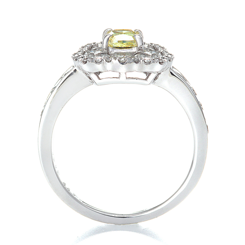 プラチナ ダイヤモンド リング FANCY INTENSE YELLOW  VVS-2（0.522ct 1.09ct・FANCY INTENSE YELLOW  VVS-2 天然色）9枚目