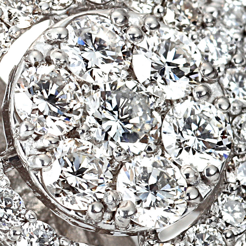 プラチナ フラワーパヴェ ダイヤモンド リング(合計1.00ct)5枚目