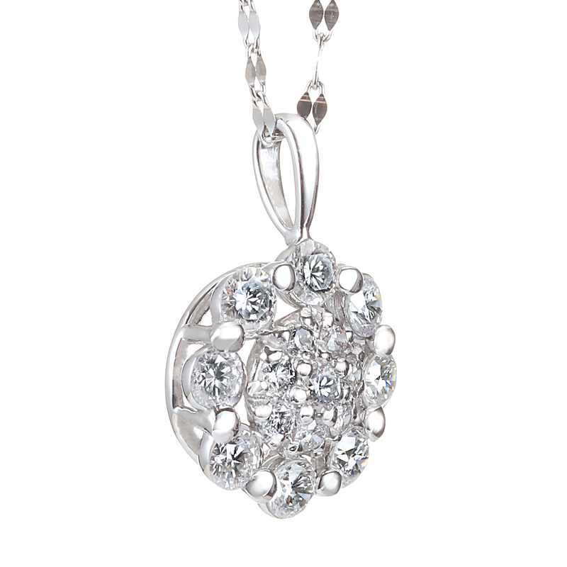 プラチナ ダイヤモンド ネックレス 最長70センチまで調整可能（D 0.65ct）4枚目