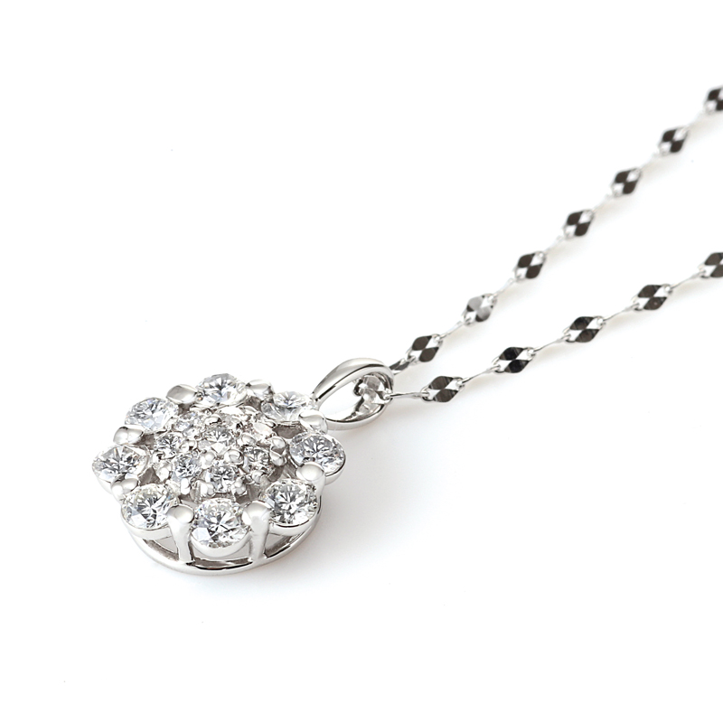 プラチナ ダイヤモンド ネックレス 最長70センチまで調整可能（D 0.65ct）6枚目