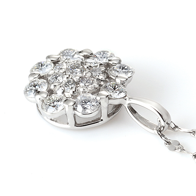 プラチナ ダイヤモンド ネックレス 最長70センチまで調整可能（D 0.65ct）7枚目