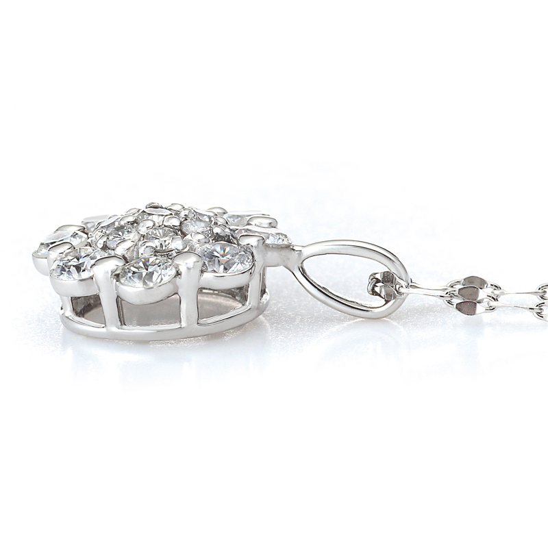 プラチナ ダイヤモンド ネックレス 最長70センチまで調整可能（D 0.65ct）8枚目